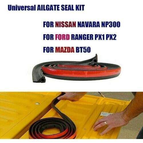 500cm Adhesive Universal Weather Stripping Pickup Truck Bed Rubber Tailgate Seal Kit Tailgate Cover Sound Insulation For Cars