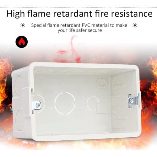 Wall Mounting Switch and Socket Box 146 Type White Mounting Back Box Adjustable Internal Cassette Junction Box For 146*86mm