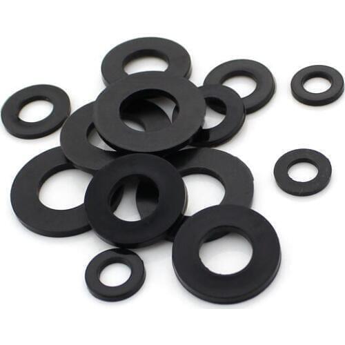 Wholesale! WHITE/BLACK M2 M3 M4 M5 M6 M8 M10 M12 Nylon PA66 Plastic Flat Hard Washers Flat seal Gaskets Ring
