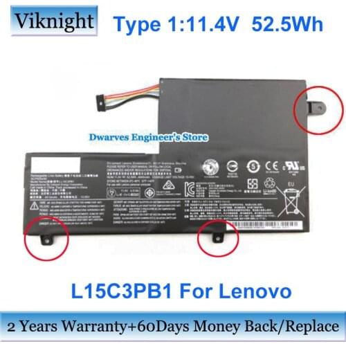 Genuine L15C3PB1 Laptop Battery 11.4V 4645mAh For Lenovo YOGA 510 520 IdeaPad 520s FLEX4-1470 5B10K84638 5B10K84538 5B10M49821