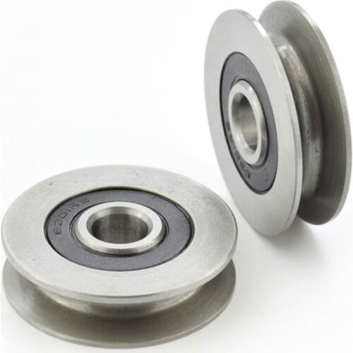 12*50*13mm 6301RS Bearing Steel Bearings, U Grooves V Round Bottom 5cm Pulley, 6mm Guide Wheel, Wire Rope Lifting Wheel