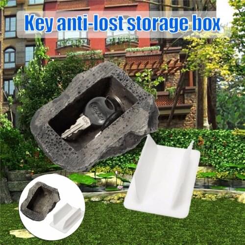 Resin Key Storage Box Stone Security Safe Outdoor Muddy Mud Spare Key House Fake Rock Holder Garden Ornament Key Containers