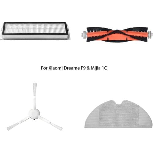 Replaceable Spare Parts Accessories Rolling Brush Filter Side Brush Mops for Xiaomi Dreame F9 D9 Mijia 1C Vacuum Cleaner Sweeper