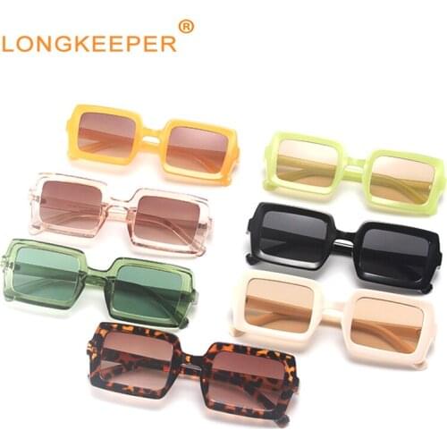 Brand Designer Square Sunglasses Women Men Vintage Small Rectangle Luxury Female Eyeglasses Eyewear Oculos Lunette De Soleil