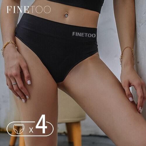 FINETOO Seamless Thongs Women Underpants Sexy Tummy Control Panties Slimming Underwear Girls G-strings M-2XL Women Underpants