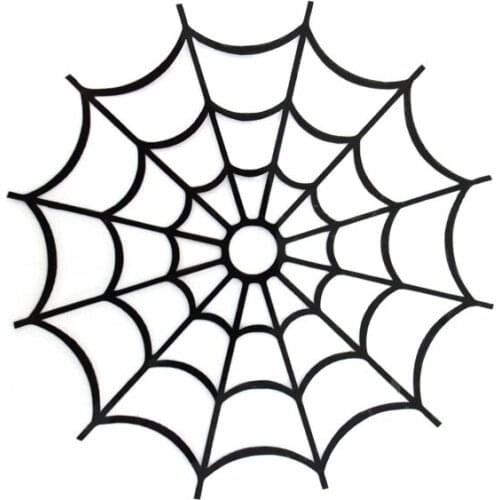 Cartoon Fashion Spider Web Cobweb Die Cut KK Vinyl Decal Car Stickers Black/Silver Sunscreen Waterproof 11cm*12cm