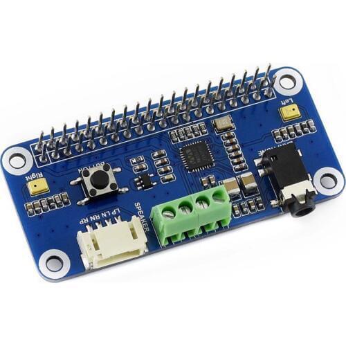 WM8960 Hi-Fi Sound Card HAT for Raspberry Pi, Stereo CODEC, Play/Record