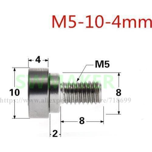 1pcs M5*10*4mm External thread M5 thread screw MR105 miniature bearing guide pulley