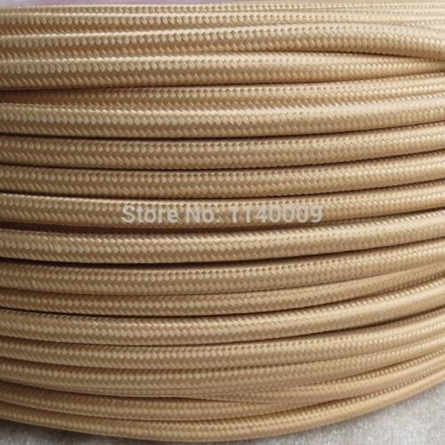 10 meters 2 wire 0.75mm2 Textile Electrical Wire Color Braided Wire Fabric Covered Electrical Power Cord Cable