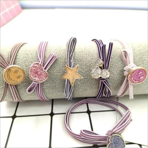 10pcs Woman Girls Crystal Elastic Hair Bands Hair Ties Ponytail Holder Rubber Band Hair Gum Scrunchies Hair Accessories Rope