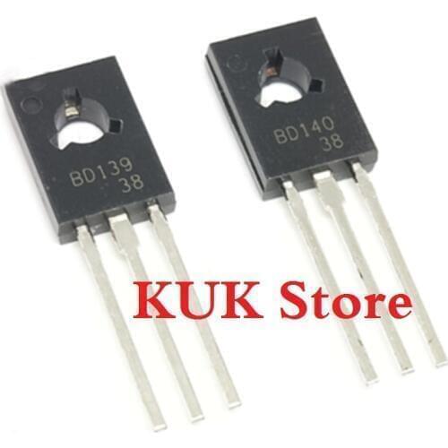 Real 100% Original NEW BD139 BD140 TO-126 50Pair = BD139 50PCS + BD140 50PCS