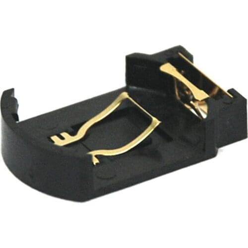 100pcs Gold plated SMD CR2032 CR2025 Coin Button Cell Lithium Battery Case Holder Box Base Socket