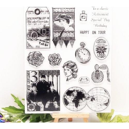17x21.5cm Women series TPR Transparent Silicone Rubber Clear Stamps cartoon Scrapbooking/DIY Easter wedding album