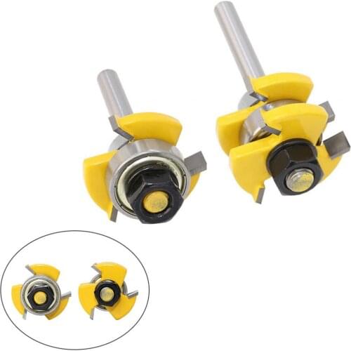 3 Tooth T Tenon Type Combine Tool Puzzle Tool Floor Carpentry Milling Cutter Carving Machine Cutter Head Exit