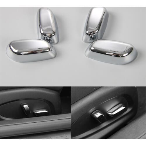 YAQUICKA For Chevrolet Camaro 2017+ ABS Car Interior Seat Adjust Button Switch Decoration Cover Cap Trim Styling Sticker 4Pcs