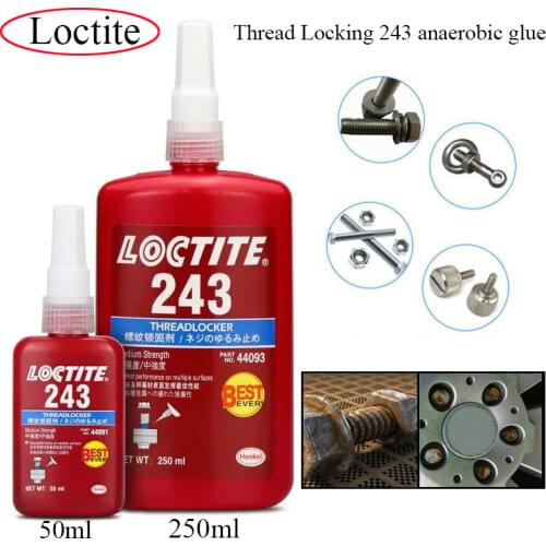 50ml 250ml Loctite Screw Adhesive 243 Anaerobic Super Glue High Strength Anti-loose Anti-slip Sealing Metal Thread Locking Glue