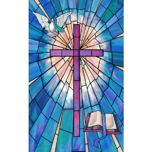 5D Diamond Painting Cross Bible Religion 3d Full Square / Round Diamond Embroidery Stained Glass wall Painting decor home WG704