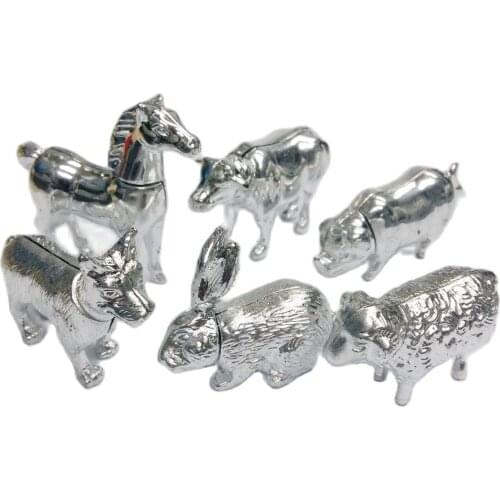 6 Pcs Mini Plastic Sliver Assembly Animal Figure Boy Kids Gift Novelty Prize Pinata Bag Filler Loot Gag Birthday Party Favours