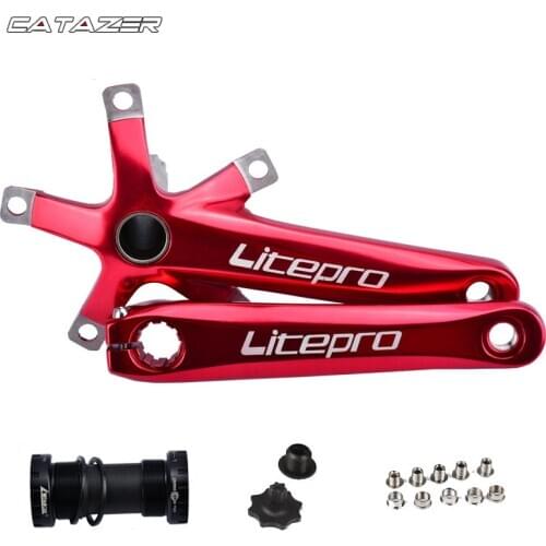 Aluminum Alloy Folding Bicycle Hollow One Crank 170mm BCD 130mm Folding Bicycle Crank Tooth Mtb Crankset Fixed Gear Crankset