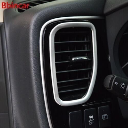 Bbincar ABS Chrome Dashboard Air Vent Decoration Frame Sticker Case 4PCS For MITSUBISHI Outlander 2016 2017 2018 Car Styling