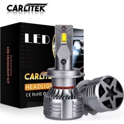 Carlitek 2PCS 25000LM 6000K led spot H4 9005 9006 CSP Chips H9 Lamp 12V Turbo Lights For Auto Motorcycle H11 Super Power SA