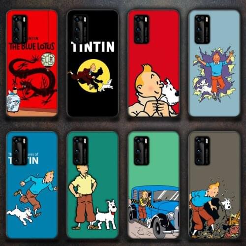 Anime Fantasy Comics Adventures Tintin Phone Case for huawei P40 pro lite P8 P9 P10 P20 P30 psmart 2019 2017 2018