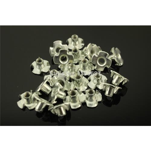 DIY Four Claw Nut Wood Mosaic Nut Galvanized Four Claw Mother M5 M6 Nut 40PCS Free Shipping