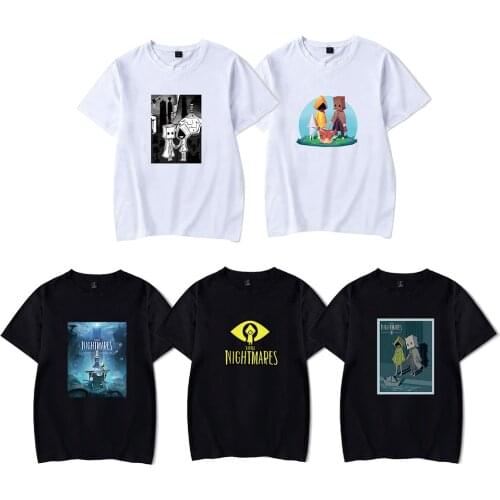 Little Nightmares T-shirt Summer Short Sleeve Boys/girls T-shirts Harajuku Streetwear Black Tees Game Little Nightmares 2 Tops