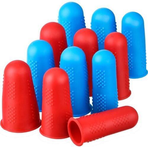 Hot Glue Anti-scalding Finger Caps 12Pcs Silicone Finger Protectors In 3 Sizes Protector Non-slip Resistant Anti Fingers Cover