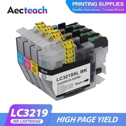 Aecteach new LC3219 LC3219XL Full Ink Cartridge For Brother MFC-J5330DW J5335DW J5730DW J5930DW J6530DW J6935DW Printer lc3217