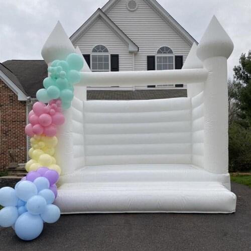 10ft x 10ft pvc White Bounce House Jumping Bouncy Castle