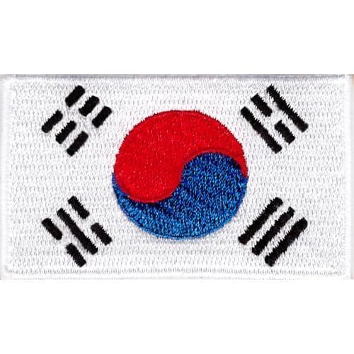 Korea national flag Patches Iron On Or Sew Fabric Sticker For Clothes Badge Embroidered Appliques DIY