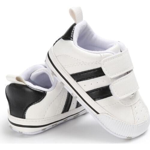 Toddler Soft Sole Hook Loop Prewalker Sneakers Baby Boy Girl Crib Shoes