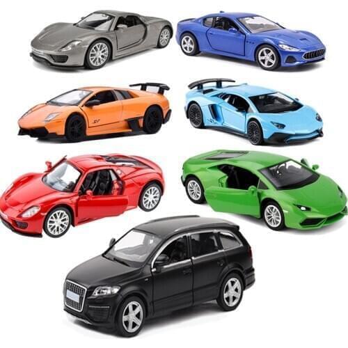1:36 Scale Diecast Racing Car Simulation Pull Back Alloy Model Cars Metal Auto Rally Racing Vehicle Toys Collection For Boys