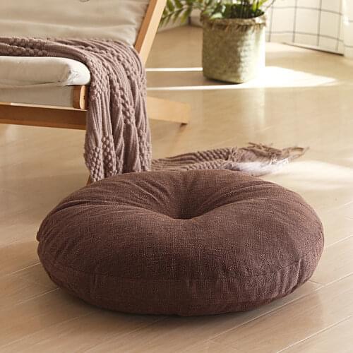 Linen Futon Cushion on the Ground Household Japanese Style Removable and Washable Thickened Large Tatami Round Lazy CushionF8207