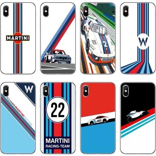 Martini Racing Transparent Phone Case For iPhone 12 11 Pro Max Mini XS Max XR X 8 7 Plus 6 6S Plus 5 5S SE 2020