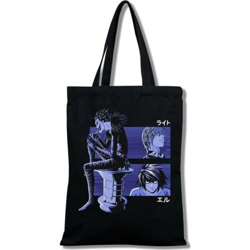 The death note shopping bag reusable canvas shopping cloth bags bag sacola bag purchase sac cabas sac tissu