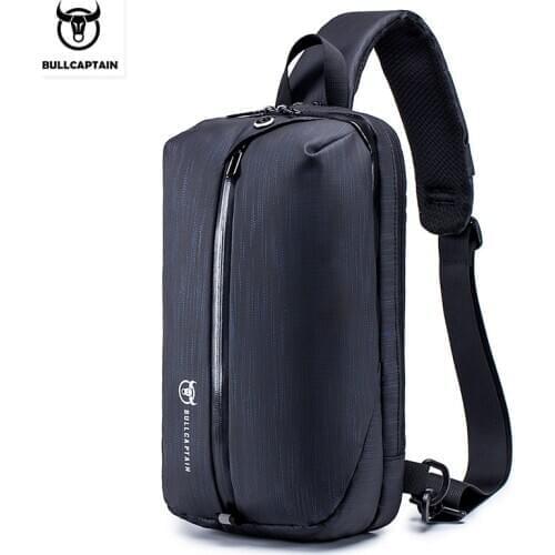 BULLCAPTAIN new usb mens chest bag waterproof Oxford cloth leisure sports one-shoulder messenger bag multifunctional backpack