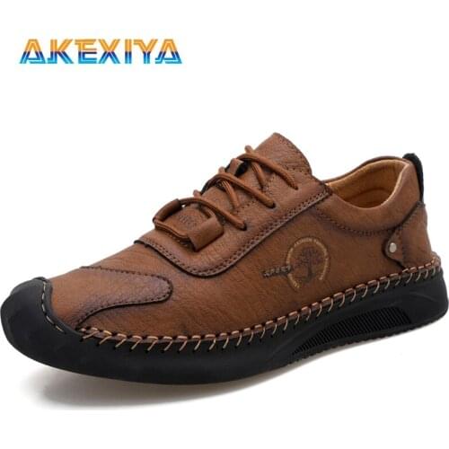 Brand Mens Leather Shoes Hot Sale Mens Casual Shoes Handmade Mens Loafers Moccasins Outdoor Non-slip Mens Sneakers 38-46