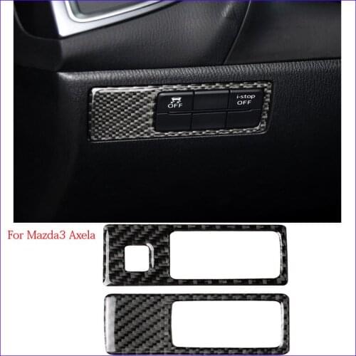 Car Head lamp switch sticker For Mazda3 Axela 20142015 2016 2017 2018 modified carbon fiber interior sticker car styling sticker
