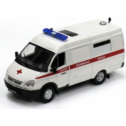 NEW DeAGOSTINI Scale models 1/43 GAZ 32214 Gazel Ambulance Bus diecast car for collection gift