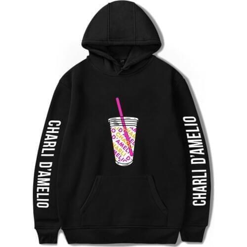New Ice Coffee Splatter Hoodies Men Women Charli D'Amelio Sweatshirt Girl Charli Damelio Merch Pullover Hoodie Fashion Jacket