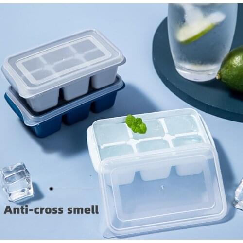 Plastic Ice Cube Tray Rectangular Ice Cube Maker Mold With Lid For Ice Cream Chocolate Party Whiskey Cocktail Drink