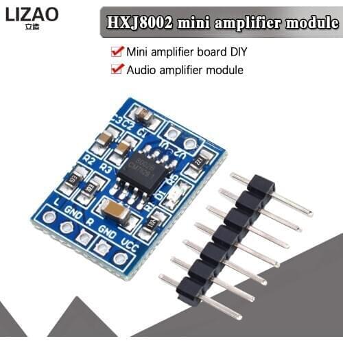 Mini HXJ8002 Audio Power Amplifier Board Module BTL Audio Amplifier Module 3W Mono Channel Voice Low Noise 2.0-5.5V for Speaker