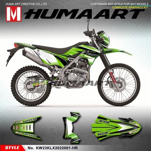 HUMAART Custom Decals Motorcycle Graphics Self Adhesives with Head Light Stickers for KLX230R KLX 230 R 2020 2021 2022