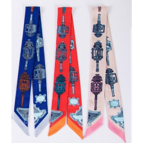 2021 Summer Womens Hairband Fashion Print Scarf Women Luxury Tied Bag Wrist Ribbon Ladies Neck Scarf & Shawl C91