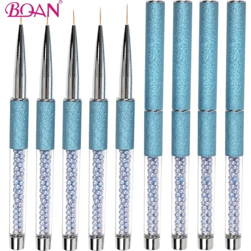 BQAN Professional 5/7/9/11/13mm Nail Brush Hand Draw Tips Drawing Line Painting Pen Tools Manicure Nail Art Brush Decorations