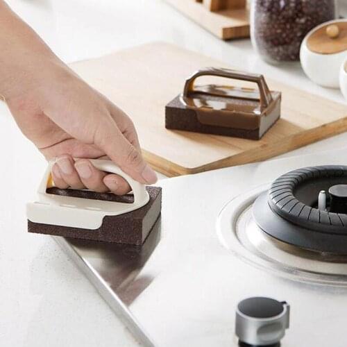 Handle Nano Diamond Emery Sponge Kitchen Pot Brush Bathroom Magic Cleaning Brush