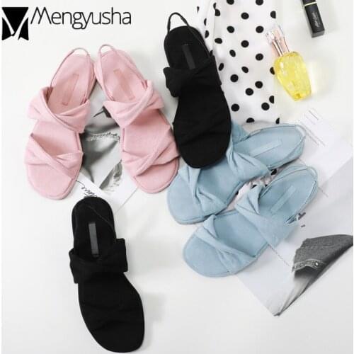 Quality Slingbacks summer sweet flat sandals womens shoes brand straps gladiator sandalias femme double band bow-knot flip flops