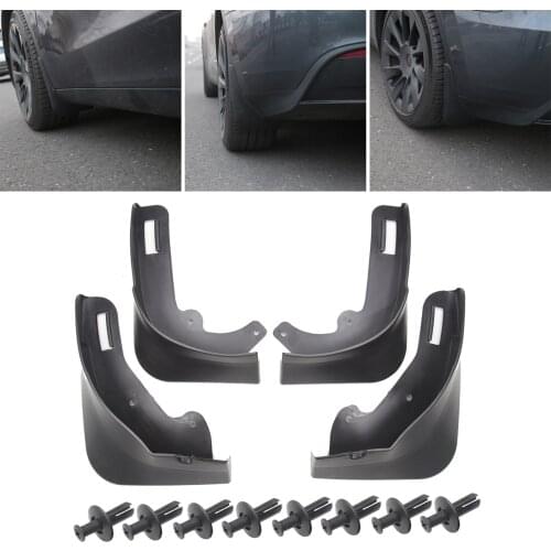 Mud Flaps Mudguards Fender Designed for Tesla Model Y 2020-2021 Modification Accessories Decoration Parts Set of 4 Black